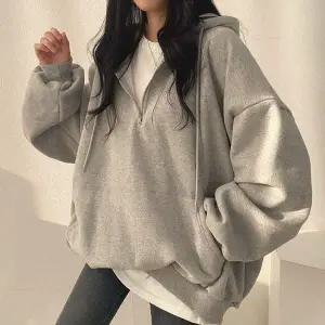 [콩심팥심]후드티 반집업 여성 데일리 지퍼 후드 상의