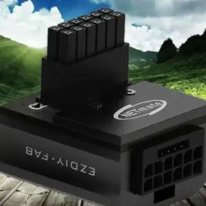600W 12VHPWR 변환 어댑터 (알루미늄 블랙 RVS 90도)