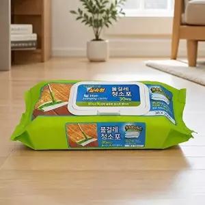 고품질 물걸레 청소포 대형 38x 티슈형 30매입 한박스 물걸레청소포 일회용청소포 일회용걸레 WFOGA0X