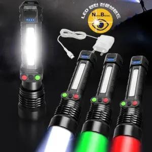 LED 충전식 손전등 줌 후레쉬 서치 랜턴 H005