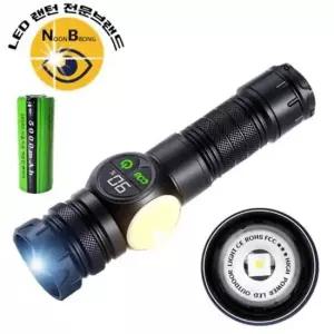 LED 후레쉬 손전등 야외 충전식 줌 멀티 D66 26650