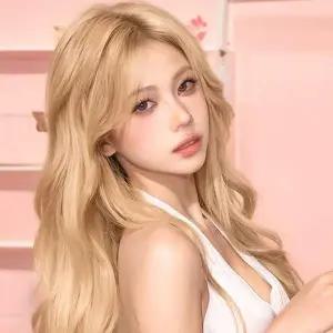 [콩심팥심]금발 긴웨이브 여성가발 긴가발 웨이브 롱헤어