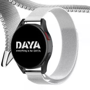 DAYA 갤럭시워치 5 4 3 스트랩 20mm 실버 밀레니즈루프 밴드 스트랩