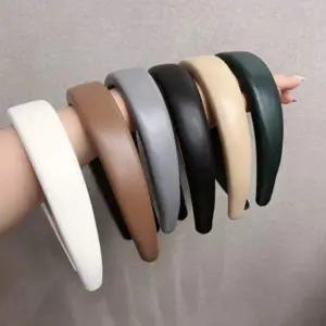 가죽 헤어밴드 머리띠