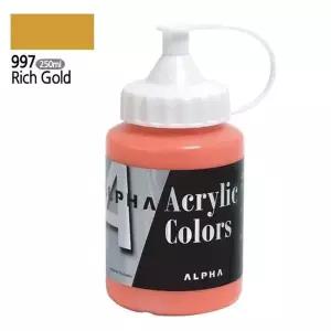 알파 미디엄바디실버 아크릴물감II 250mL 997 리치골드 (1개입)