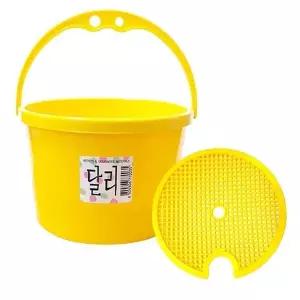 달리 수채화 물통 소 노랑색 1칸 175x175x118mm 미술용품 / 1.5L (1개입)