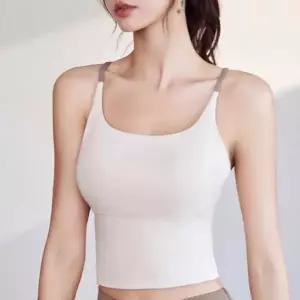 여성 브라탑 나시끈 요가상의 필라테스웨어