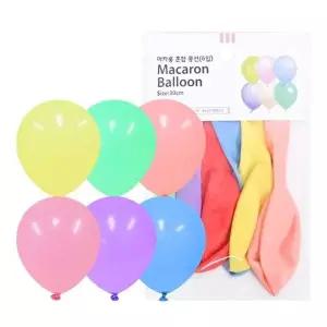 [셀러에이드]파티클럽 30CM 마카롱풍선 색상혼합 6입 (BB05) 생일풍선 (1개입)