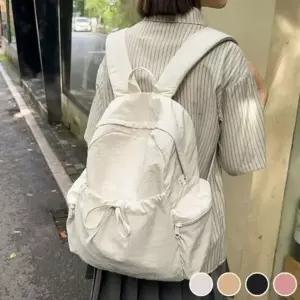 [하프클럽/]포인트 예쁜 데일리 경량 가벼운 셔링 리본 백팩 여성