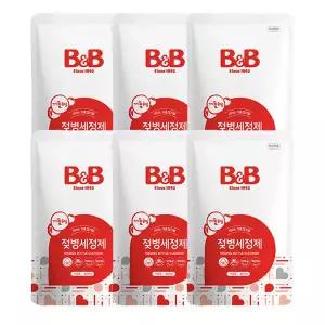 비앤비 젖병세정제 거품형 리필형 400ml -6개