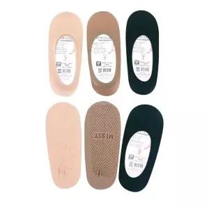 [브이와이][VC834N31]여성용 지압 크삭스 덧신 블랙 커피 베이지