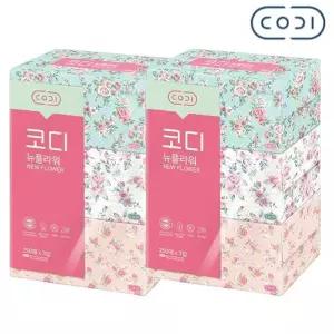 [셀러허브]코디 뉴플라워 미용티슈 250매 3입 x 2팩 각티슈 (S13046251)