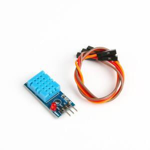 LED 및 케이블이 장착된 SHILEHTEK DHT11 온도 습도 센서 모듈 - 아두이노, 라즈베리 파이, ESP32 기타 마이크로컨트롤러의 측정, 전자 실습 DIY