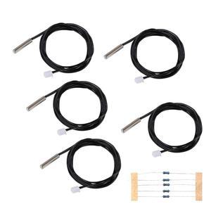Gikfun 5PCS 1M 10K 3950 NTC 서미스터 온도 센서 프로브, 냉장고, 에어컨, 수족관, 산업용 1% 정확도 방수(케이스 팩) EK2164