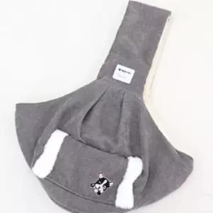 강아지 워머 슬링백 다크그레이 대형 1P 겨울 주머니