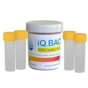 iQ.BAC 물 검사 키트 4팩 식수 풀 연못 호수 수질 박테리아 검사기 휴대용 재활용 대장균