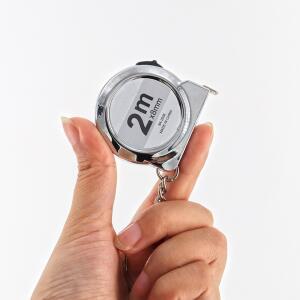 테이프 커터기 Portable mini tape measure Small household measuring retractable 2m Mild steel key chain Mini tools