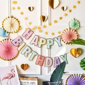 알록달록 무지개 생일 가랜드 생일파티 꾸미기