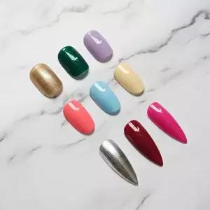 네일팁 120pcs 스텔레토팁 아몬드팁 숏팁 리필팁 컬러차트판 네일아트판-WFOOA5R