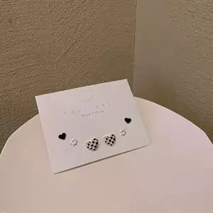 S925 은침 귀걸이 하트귀걸이 세트-WFOOGXA