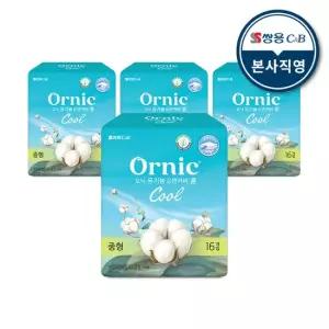 오닉 유기농 순면커버 쿨 생리대 중형 16p 4팩