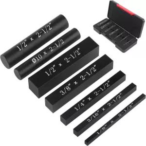 EANOSIC 설정 블록 높이 게이지 세트 라우터 및 테이블 톱 액세서리용 7pcs 정밀 알루미늄 막대 목공 각인