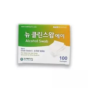 100개입 뉴 클린 알콜스왑 1개 휴대폰소독