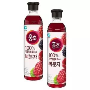 [셀러허브]대상 청정원 홍초 복분자 900ml x 2개 (S9782541)