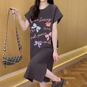 원피스 여성 홈웨어 외출복 반팔 리본 오버핏