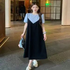 여성 원피스 여름 임부복 반팔 체형커버 캐주얼 홈웨어