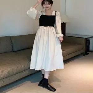 원피스 니트 롱 플레어 플라워 하객룩 데이트룩 홈웨어