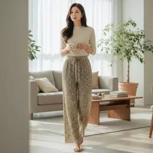 여성 팬츠 루즈핏 아이스 쿨 바지 데일리 와이드 바지