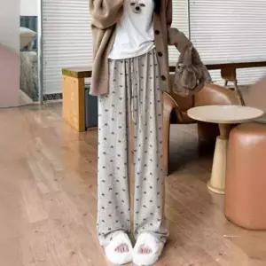 와이드팬츠 여성 스트레이트 통바지 봄 캐주얼 리본바지