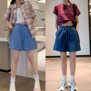 반바지 여성 여름 숏팬츠 허리 밴딩 베이직 진청 연청 캐주얼