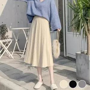 스커트 여성 플레어 밴딩 꽈배기 치마 여름 데일리룩