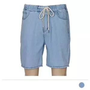 르메로 허리밴딩 연청 데님 반바지 (여름)
