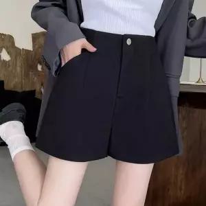 반바지 여성 여름 하이웨스트 숏팬츠 블랙 하객룩 데일리 바지