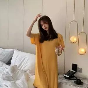 잠옷 원피스 와플 엠보 반팔 홈웨어 5컬러