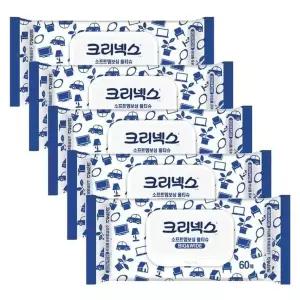 [셀러허브]크리넥스 소프트 엠보싱 물티슈 60매 x 5팩 (S46494526)
