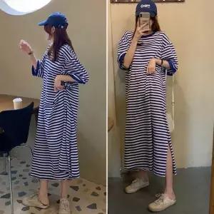 롱원피스 스트라이프 여름 홈웨어 데일리룩