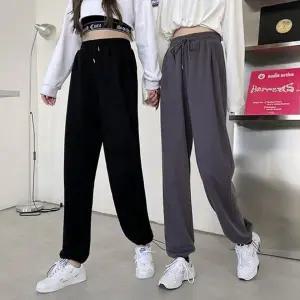 면바지 여성 세미 긴바지 발목 밴딩 허리밴딩 바지