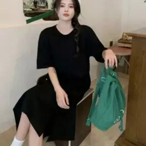 임산부 원피스 하프소매 넉넉핏 체형커버 홈웨어