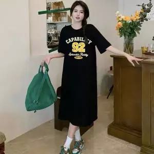 롱 원피스 오버핏 홈웨어 반팔 파자마 마실룩