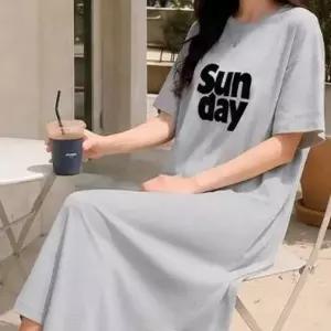 원피스 여성 홈웨어 라운드넥 오버핏 파자마