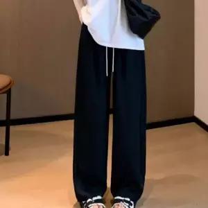 롱팬츠 여성 일자바지 루즈핏 허리밴딩 바지 3컬러