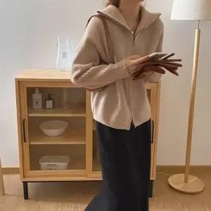 여성 반바지 니트 숏팬츠 골지 카라 집업 홈웨어