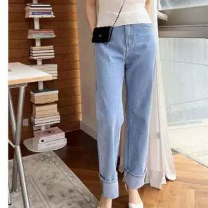 데님 팬츠 일자 청바지 롤업 연청 진청 바지 1P