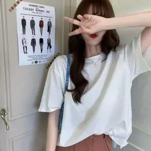 기본반팔티 여자 무지 반팔티셔츠 여름 이너 반팔