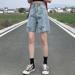 반바지 여성 데님 하프팬츠 숏팬츠 여름 찢청 워싱
