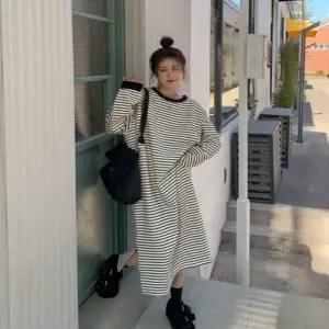 원피스 스트라이프 임산부 캐주얼 홈웨어 데일리룩